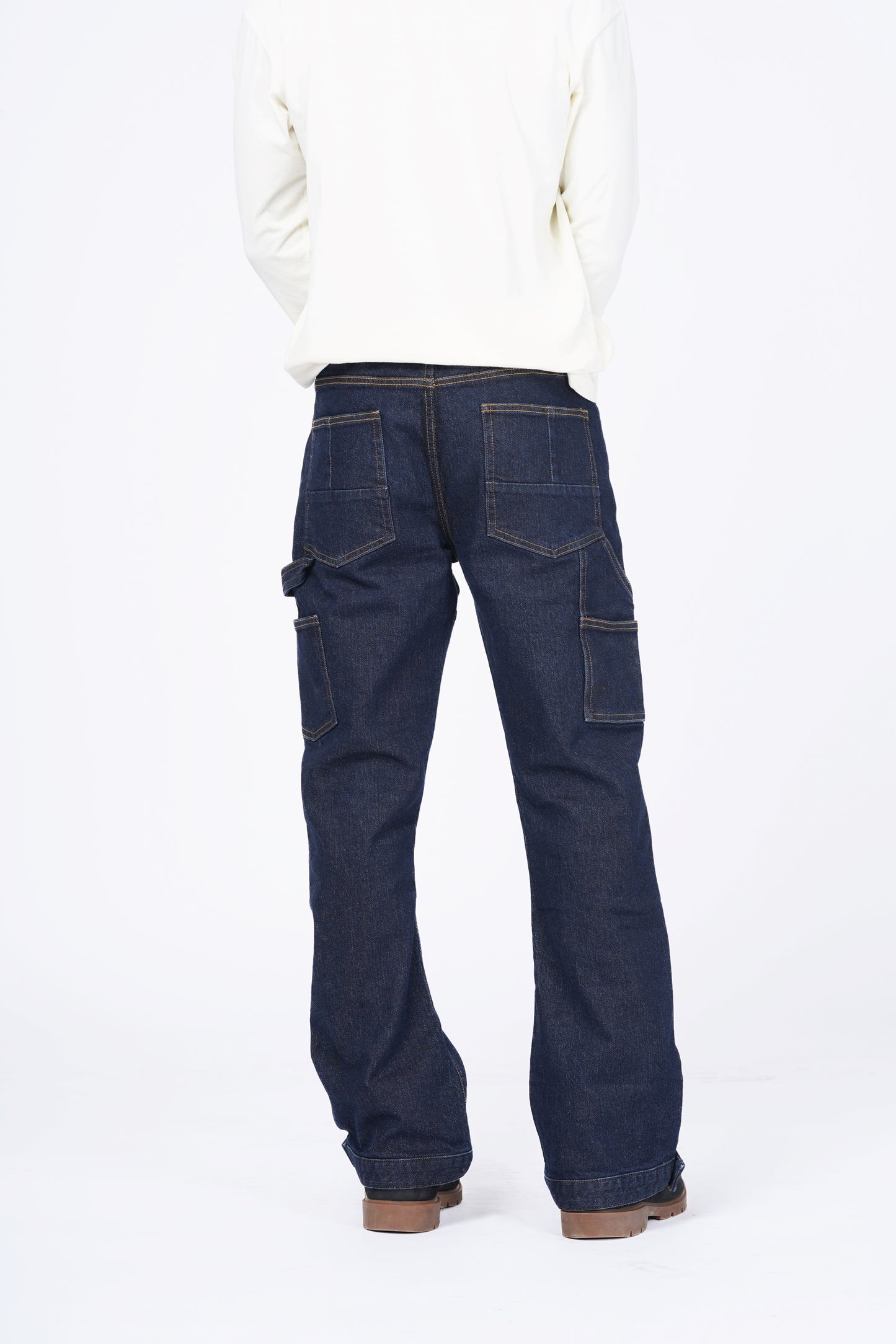 DENIM CARGO BOOT-CUT
