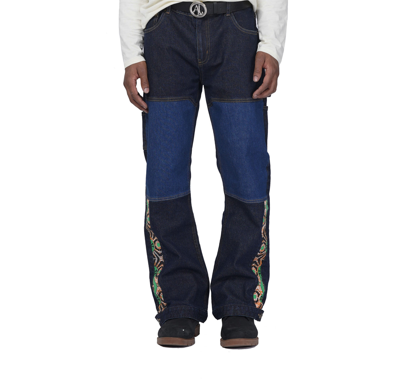 DENIM CARGO BOOT-CUT