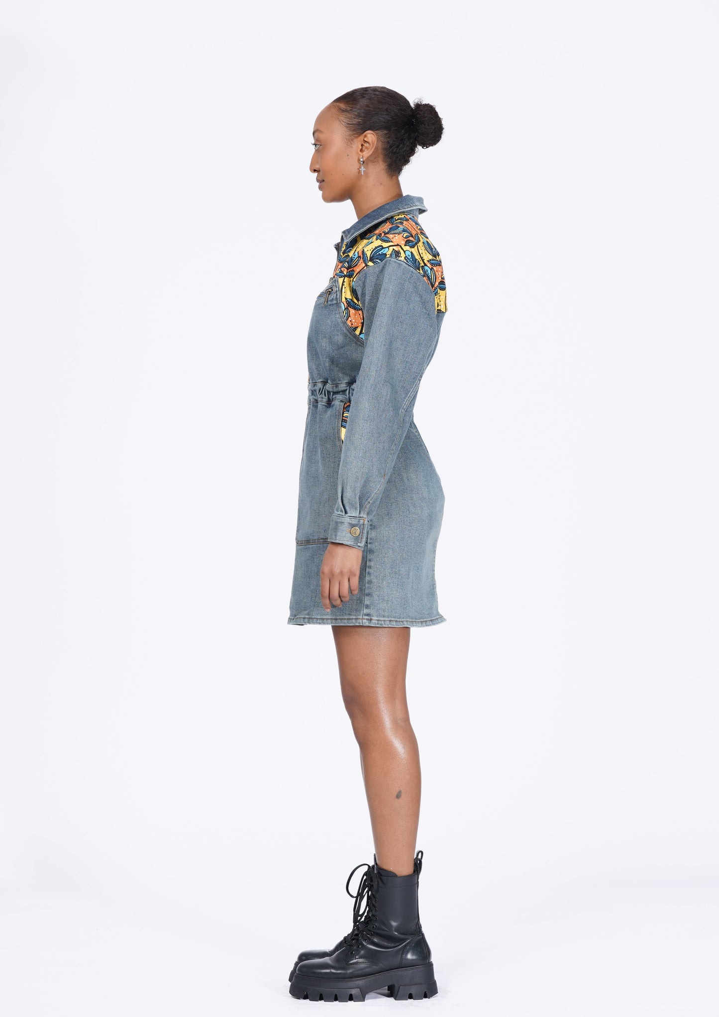 DENIM PRINTED DRESS