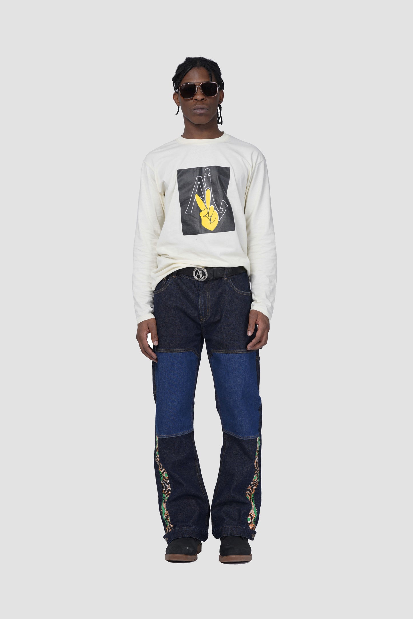 DENIM CARGO BOOT-CUT