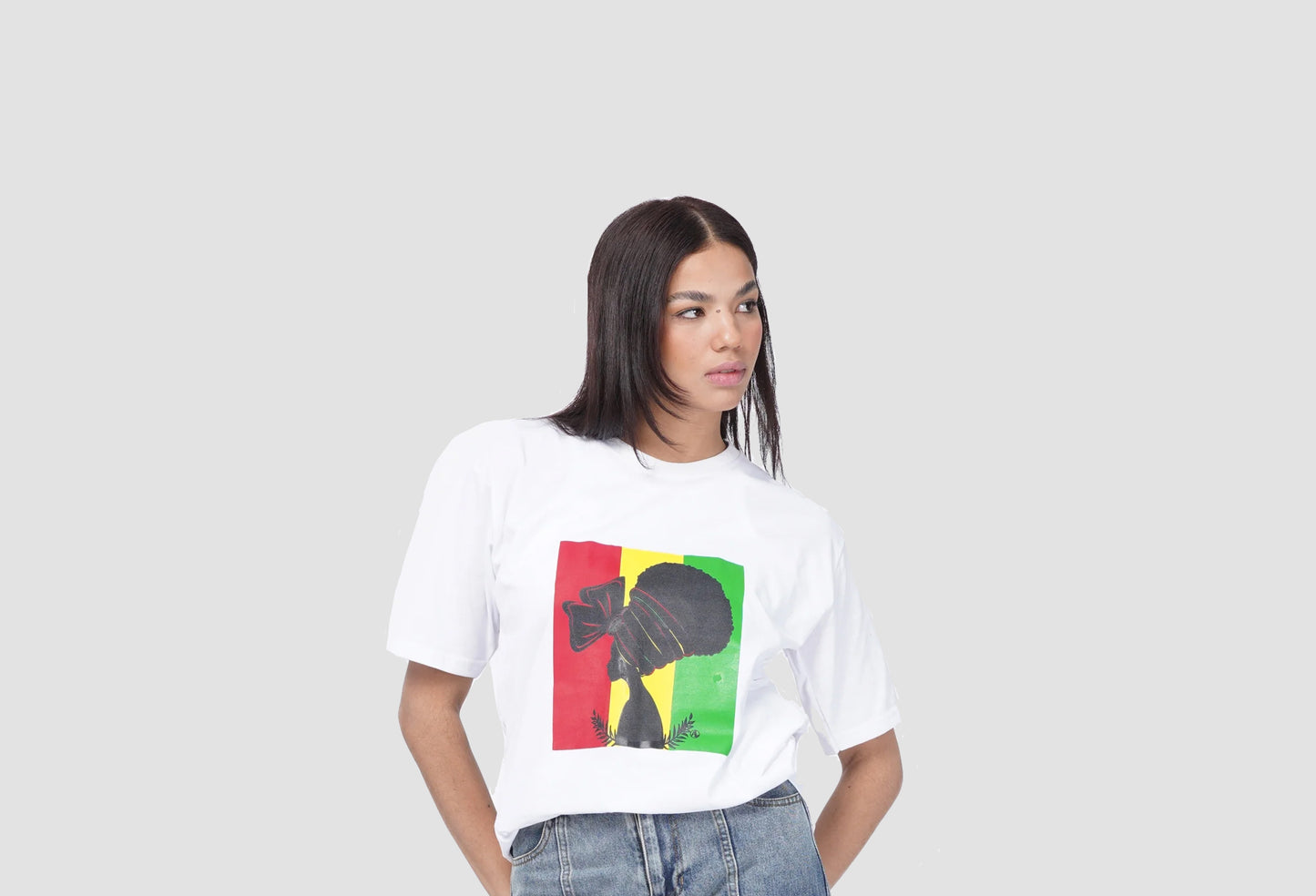 T-SHIRT  HEAD WRAPPED WITH STRIPES