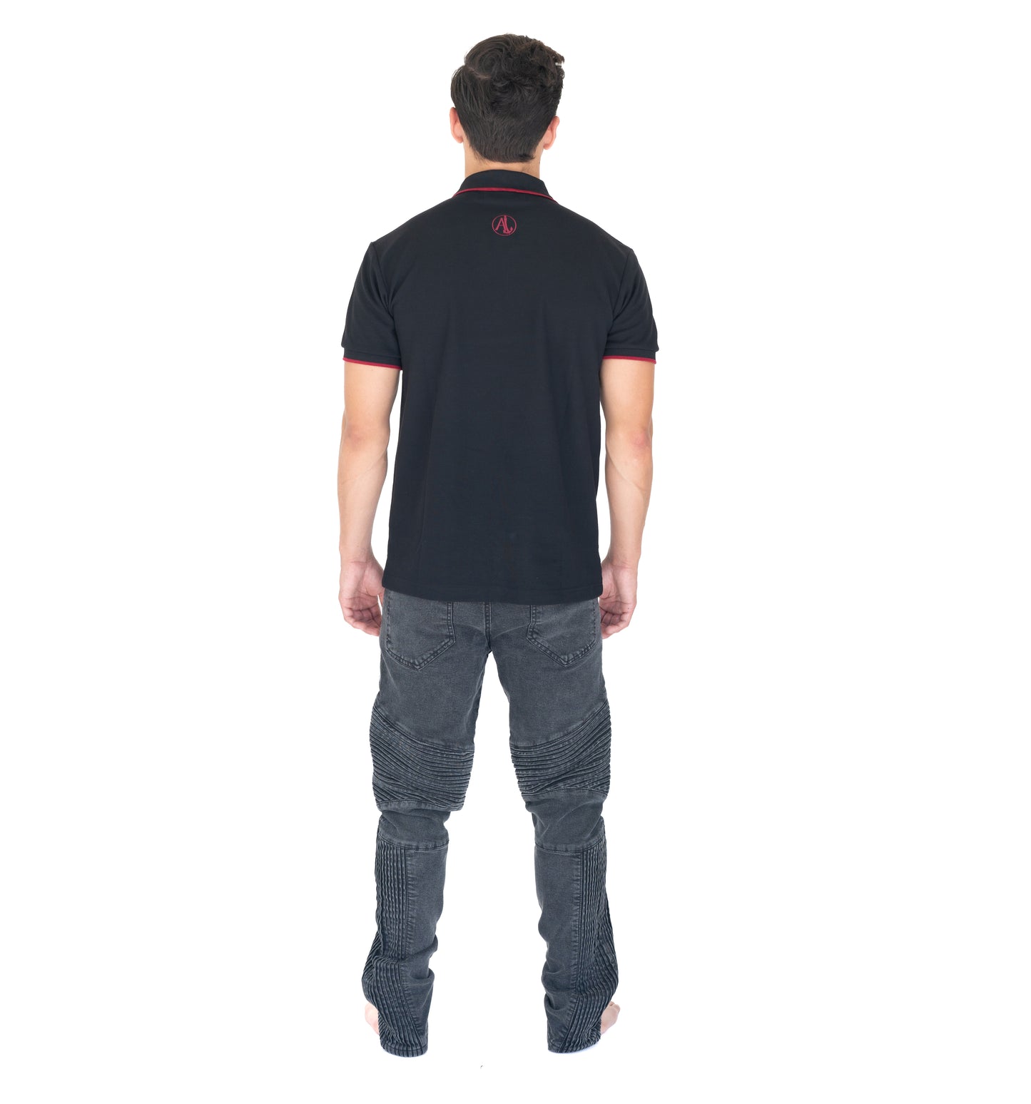 POLO SHIRT BLACK/RED