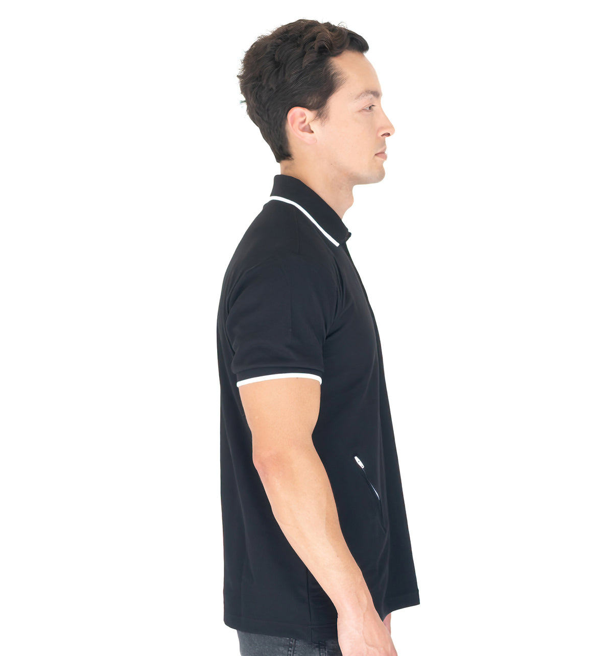 POLO SHIRT Black / White Trims