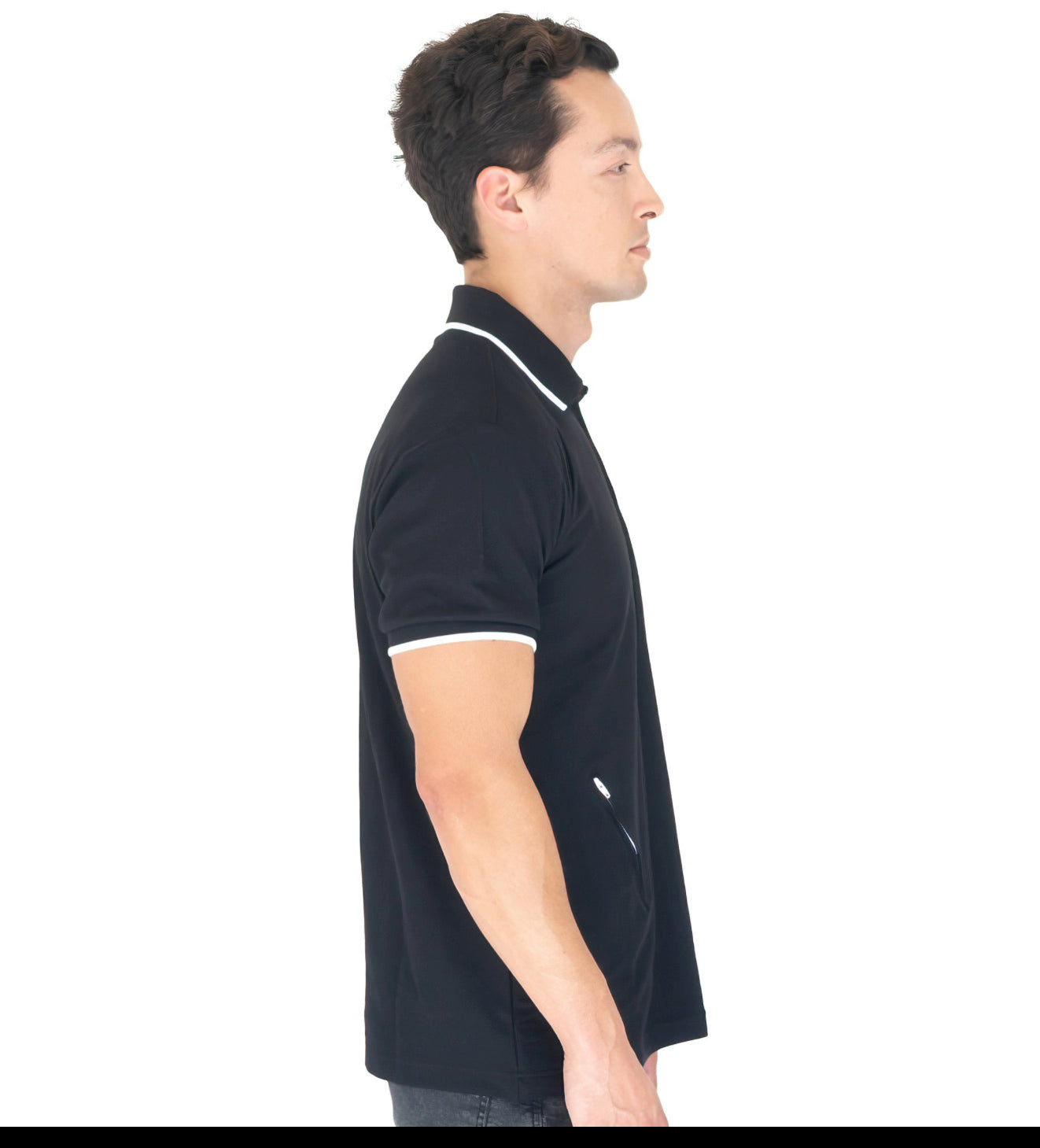 POLO SHIRT -SIDE ZIPPER